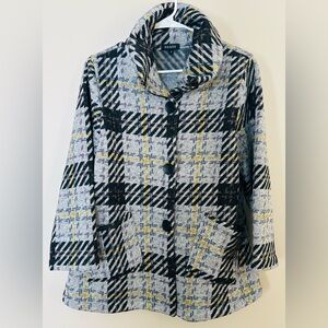 Damee Small Plaid Button Down Jacket